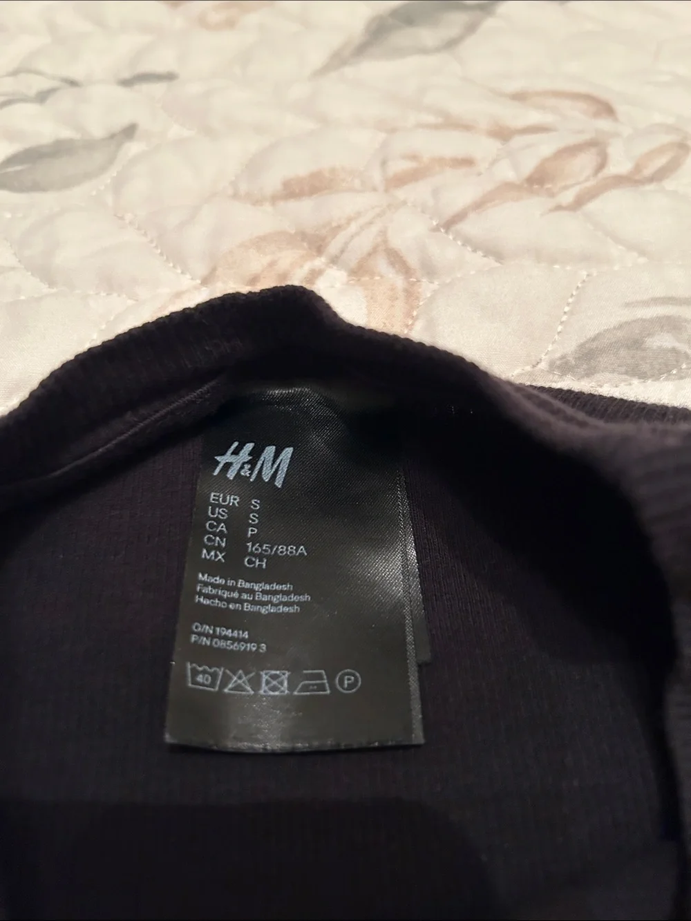 H&M Black Avocado Print Pajama Set
